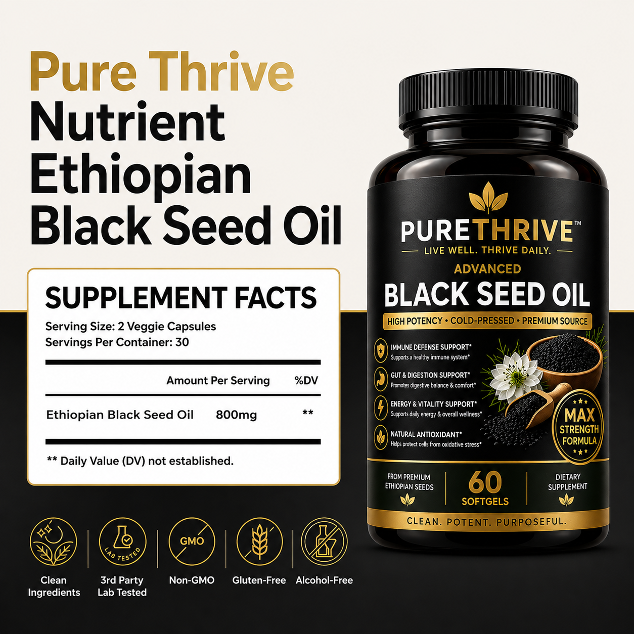 PURE THRIVE - BLACK SEED OIL